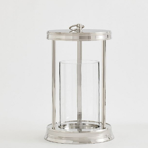 Set of 2 <b>Hurricane</b> Candle Holder Set with Glass Dome & Iron Base Elegant Decorative Pillar Candle Holders for Living Room - Product Image 3