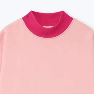 Women's Trendy Winter Printed Fleece Sweatshirt <b>Mock</b> <b>Neck</b> Oversized Long Sleeve Drop Shoulder Casual <b>Top</b> - Product Image 2