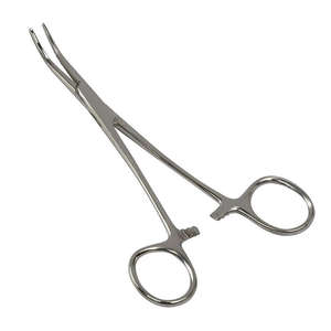 Pince à épiler manuelle de précision Briggs en argent, forceps Kelly incurvé, pince chirurgicale, instrument de suture pour hôpital par SurgiRight - Product Image 1