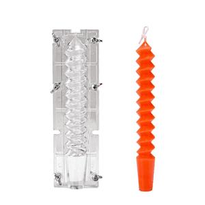 New Candy Color Spiral Rotating Twisted Pole Candle Long Spiral Aromatherapy Candle Plastic Candle <b>Silicone</b> <b>Mold</b> - Product Image 5