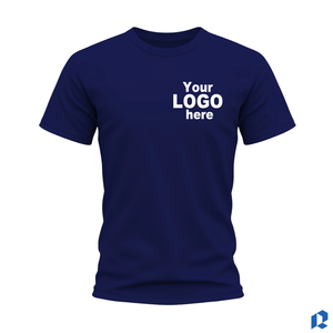 T-shirt en coton personnalisé pour homme, col roulé, manches courtes, uni, formel, coupe ample avec impression de logo sur le devant - Product Image 4