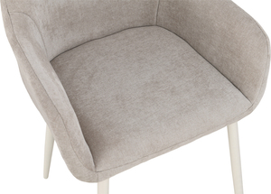 Modern Durable Upholstered <b>Dining</b> <b>Armchair</b> with Backrest Metal Legs Microfiber Fabric for Home Restaurant & Hotel <b>Dining</b> Rooms - Product Image 4