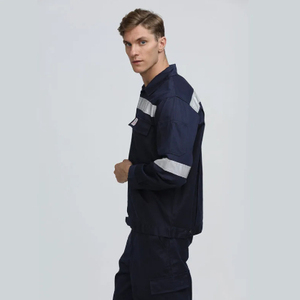 Combinaison de travail haute visibilité en polyester coupe-vent, vêtements de travail haute visibilité, combinaisons durables, uniforme de sécurité - Product Image 4