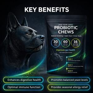 Suppléments pour animaux de compagnie de qualité supérieure, probiotiques pour chiens, enzymes digestives, comprimés à mâcher souples, soins de santé probiotiques pour animaux de compagnie, approvisionnement OEM - Product Image 3