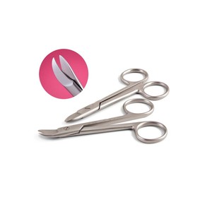 4.25 inches (10.8 cm) or 4.75 inches (12 cm) Curved TC Dental <b>Crown</b> Collar cutting scissor by metal med - Product Image 2