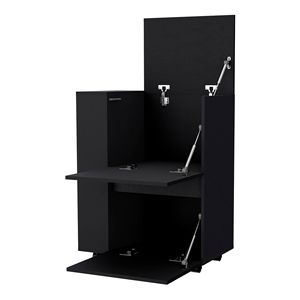 Carrello bar nero a 2 armadietti - Product Image 4