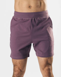 Shorts de sport décontractés pour hommes, entrejambe 5 pouces, séchage rapide, respirants, 100 % polyester, motif uni, taille haute - Product Image 1