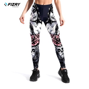 Leggings décontractés pour femmes, taille haute, unis, 100% polyester, respirants, pour le fitness et l'entraînement, longueur genou - Product Image 4