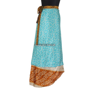 Magic Wrap Silk <b>Skirt</b> Vintage Style for Girls/Women <b>Boho</b> Stylish Multi Color Summer Wear Comfortable Fashion Hippie Style - Product Image 6
