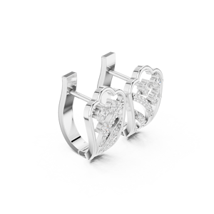 Icy Jewels 10K Pendientes de aro de Punta chapados en rodio negro mate - Product Image 4