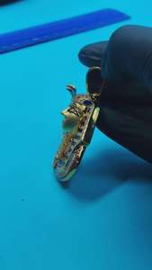 Colgante Personalizado de Plata 925 con Cabeza de Faraón Egipcio, Estilo Vintage, con Moissanita y Diamantes Engastados - Product Image 3