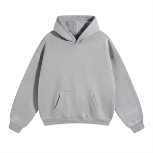 Sweat à capuche personnalisé épais 400g, coupe oversize, uni, en molleton de coton, hiver, homme femme unisexe, épaules tombantes, pull, logo personnalisé - Product Image 4