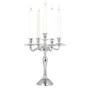 Candelabros de aluminio adornados para bodas vintage de lujo, eventos gastronómicos finos y decoración del hogar - Product Image 2