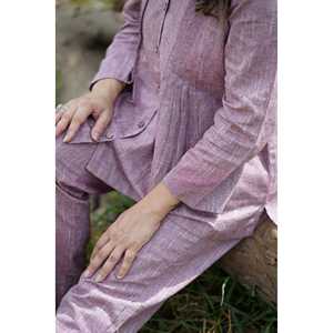 Conjunto de 2 piezas de traje elegante color malva para mujer - Product Image 3