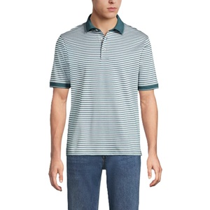 High Quality 100% Cotton Men's Quick Dry Golf <b>Shirt</b> Breathable Jersey with Custom Logo Print <b>Stripe</b> Pattern for <b>Polo</b> <b>Shirts</b> - Product Image 4