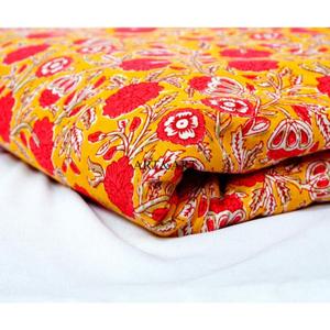 Tela de algodón con estampado floral a mano, tela textil para el hogar, algodón puro suave de secado rápido, tela de algodón de diseño natural por yarda - Product Image 2