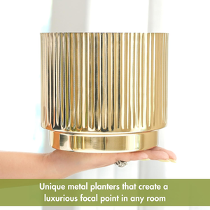 Macetero de Metal Resistente con Soporte, Fácil de Montar, Estructura Ligera y Duradera, Accesorio Decorativo para Jardinería - Product Image 5