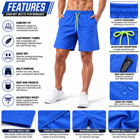 Shorts coupe-vent pour homme, mode estivale, taille mi-haute, séchage rapide, logo avant, tissu Oxford, course à pied, yoga, fitness, entraînement, haute qualité