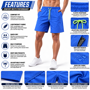 Summer Fashion Men Windbreaker Shorts Mid Waist Quick Dry Front Logo Oxford Fabric Running Yoga Fitness Workout <b>High</b> Quality - Product Image 4