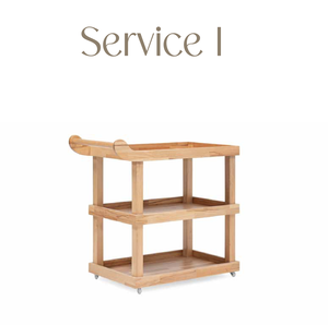 Chariot de rangement roulant moderne en bambou à 3 niveaux, présentoir de comptoir personnalisé pour cuisine - Product Image 1