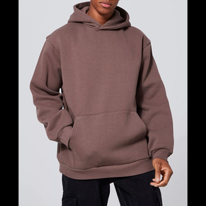 Sweat-shirts à capuche Hip Hop de luxe OEM personnalisés, 100% coton molletonné épais 360g, coupe oversize, épaules tombantes, coupe classique, vierges pour hommes - Product Image 2