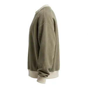 <b>Vintage</b> Acid Wash Cotton Fleece Pullover Hooded <b>Sweatshirt</b> for Men Anti-Pilling Raglan Sleeve Regular Fit Pocket Detail Casual - Product Image 5