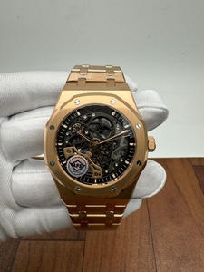 Reloj de Lujo Automático de 42 mm con Esfera Redonda de Acero Inoxidable en Tono Oro Rosa, Diseño de Moneda Urbana, Movimiento Mecánico ETA - Product Image 3