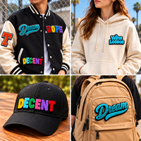 Écussons personnalisés en chenille à broder ou à thermocoller, badges logo universitaires brodés pour vestes, chapeaux et vêtements – Vente en gros