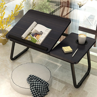 Support d'ordinateur portable pliable et réglable Global Orbit GO-10 avec plateau porte-gobelet pour lit ou lecture, surface en MDF