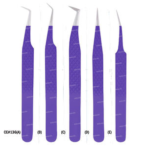 Pinces à cils personnalisées à pointe en fibre, marque privée, lot de 2 pinces à cils à 90 degrés pour extensions de cils, boîte en vrac avec logo - Product Image 3