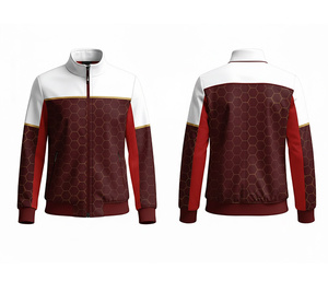 Chaqueta con Cremallera Sublimada Personalizada al por Mayor, Ropa Deportiva para Correr y Hacer Ejercicio, Cálida, Transpirable y de Secado Rápido |   Tallas Hombre Mujer Juvenil - Product Image 2