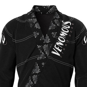 Kimono de Jiu Jitsu Brasileño Venomous Black Viper BJJ Gi Premium Pearl Weave, Uniforme de Grappling Duradero, 100% Algodón Transpirable - Product Image 4