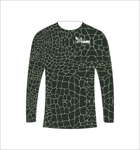 Camiseta Deportiva de Manga Larga con Microestampado Verde Oscuro, Transpirable, para Entrenamiento Físico - Product Image 6