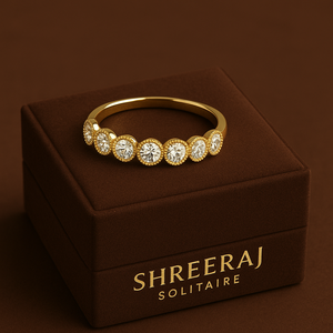 18K Solid Gold Ethnic Brilliant Carat Natural Diamond Engagement Wedding <b>Ring</b> <b>Women</b> Classy Round Diamonds <b>Set</b> In 18k - Product Image 3