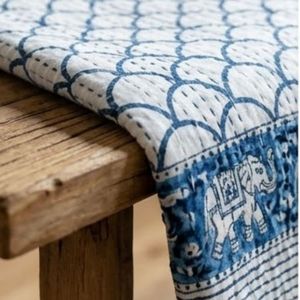 Hand Block Printed Cotton Sanganer Queen Size Kantha <b>Throws</b> <b>Large</b> Width Handmade Indian Quilt Traditional Bedding Homes Decor - Product Image 6