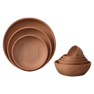 Tazón de madera ecológico hecho a mano, tazón redondo de madera para servir frutas, ensaladas, bocadillos, pan, disponible para la venta. - Product Image 2