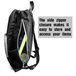 Custom Polyester Nylon Drawstring Backpack Gym <b>Bags</b> Pockets Unisex <b>String</b> Sports <b>Bag</b> Foldable Waterproof Features - Product Image 5