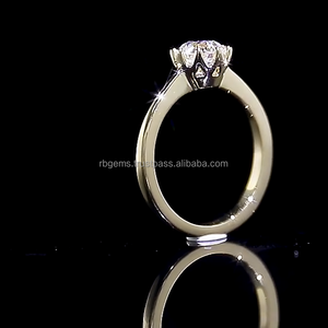 RB GEMS IGI Certified Brilliant Cut 18K Gold Plated Channel Set Wedding Band <b>Ring</b> 925 Sterling <b>Silver</b> Micro Insert Zircon Luxury - Product Image 3