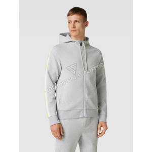 Conjunto de dos piezas de sudadera con capucha y pantalón de chándal de hip hop personalizado para hombre, de felpa francesa, transpirable y de peso pesado. - Product Image 2