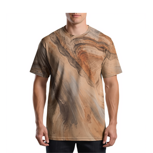 Camiseta Sublimada para Hombre, Diseño Desértico, Estilo Oversize, Ropa Gráfica Inspirada en el Aire Libre - Product Image 2