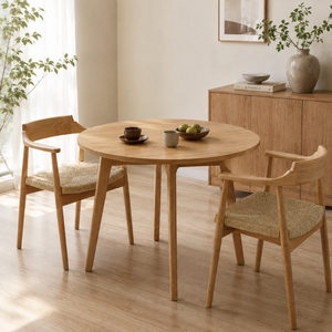 Ensemble de salle à manger en teck artisanal de luxe ARTERRA, design scandinave moderne, table et chaises pour la maison, la cuisine, le restaurant - Product Image 6
