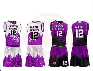 ชุดบาสเก็ตบอลผ้าทวิลแห้งเร็ว Crystal Sports สำหรับผู้ใหญ่ เหมาะสำหรับทีม - Product Image 2