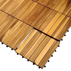 Dalles de terrasse en composite bois-plastique multicouche modernes à emboîtement double, étanches, 30x30cm, finition mate, pour extérieur - Product Image 6