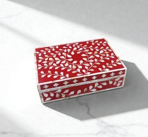 Elite Class MDF Jewelry Box With MOP & Resin Inlay Magnetic Closure Home Decor Home Decor Jewelry Display <b>Storage</b> Boxes - Product Image 6