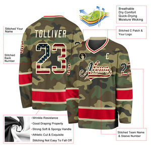 Maillot de hockey sur glace personnalisé de haute qualité pour hommes, sublimation, respirant, séchage rapide, effet délavé, vente en gros - Product Image 2