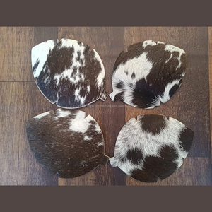 Elegante Posavasos de Cuero de Vaca con Pelo, Estilo Occidental, Decoración para el Hogar - Product Image 1