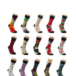 Custom 100%<b>Polyester</b> Printed Sublimation Men Sport <b>Socks</b> Breathable Crew High With Bottom Body Logo Position Summer Casual - Product Image 2