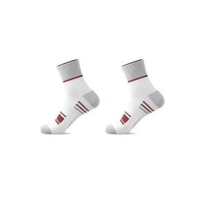 Chaussettes de sport pour hommes, rayées, en coton et élasthanne, respirantes, absorbant la transpiration, tricotées, été - Product Image 2