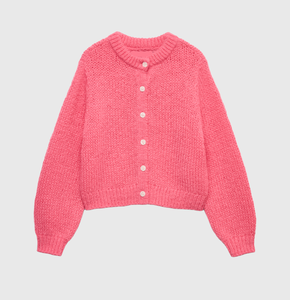 Suéter de Punto Casual con Cuello en V y Cierre de Botones, Suave y Transpirable para Mujer, Camiseta Ligera y Sexy, a la Moda - Product Image 1