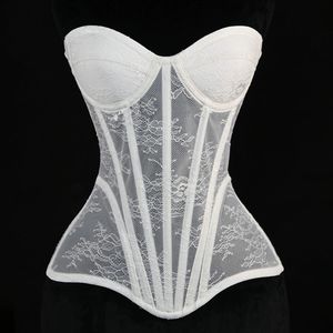 Conjunto de faja moldeadora sin costuras de jersey para mujer con diseño elegante, control firme, malla transpirable, transparente, con diseño de corsé de varillas y cierre de corchetes - Product Image 1